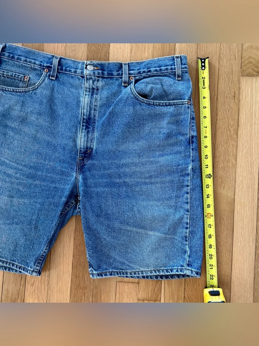 Vintage Levi’s 505 Denim Jorts Mens 40 Made In USA Y2K Distressed Jean Shorts